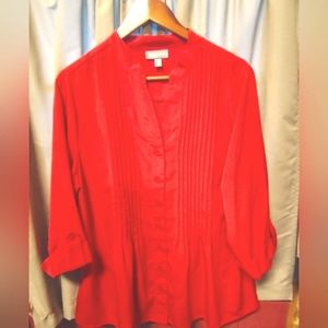 Essentials Red Tunic Top